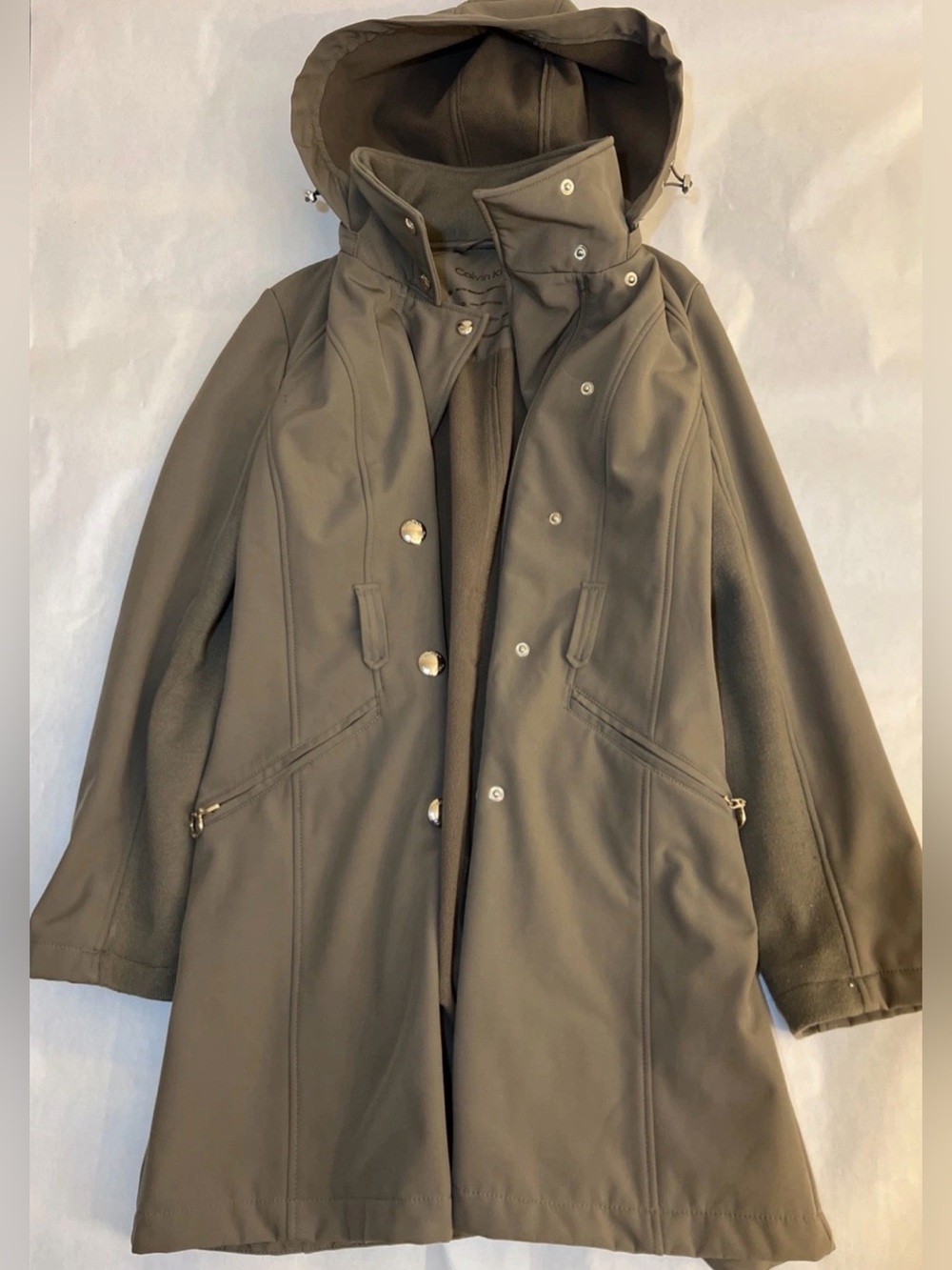 Calvin Klein Tan Trench Coat - Size Small